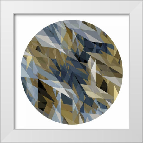 Facets in the Round II White Modern Wood Framed Art Print by Tatum, Jan