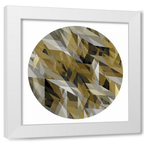 Facets in the Round III White Modern Wood Framed Art Print by Tatum, Jan