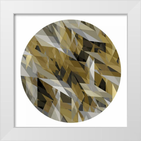 Facets in the Round III White Modern Wood Framed Art Print by Tatum, Jan