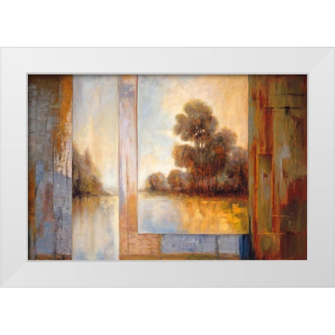 Secluded Pond I White Modern Wood Framed Art Print by Bryant, James