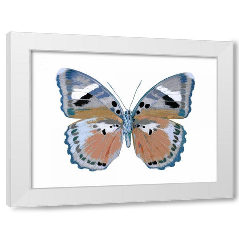 Butterfly in Pink II White Modern Wood Framed Art Print by Bosco, Julia