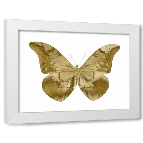 Golden Butterfly III White Modern Wood Framed Art Print by Bosco, Julia
