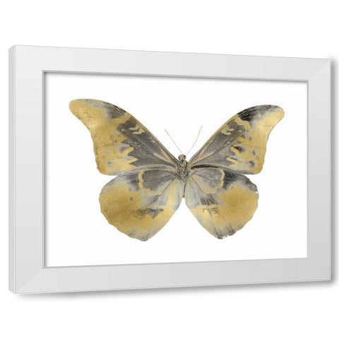 Golden Butterfly II White Modern Wood Framed Art Print by Bosco, Julia