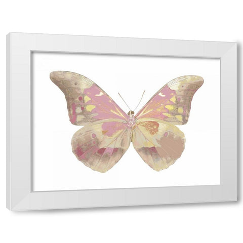 Butterfly in Teal I White Modern Wood Framed Art Print by Bosco, Julia
