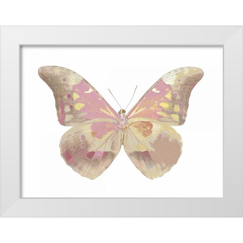 Butterfly in Teal I White Modern Wood Framed Art Print by Bosco, Julia
