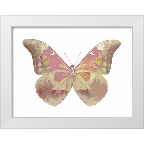 Butterfly in Grey IV White Modern Wood Framed Art Print by Bosco, Julia