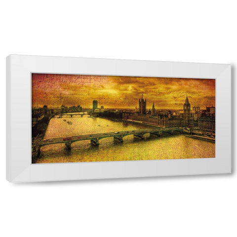 Remembering London White Modern Wood Framed Art Print by Casey, Julia