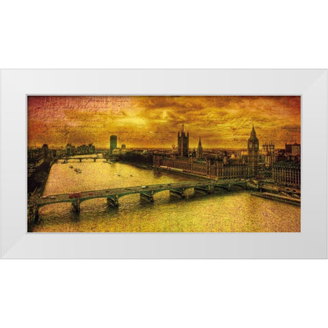 Remembering London White Modern Wood Framed Art Print by Casey, Julia