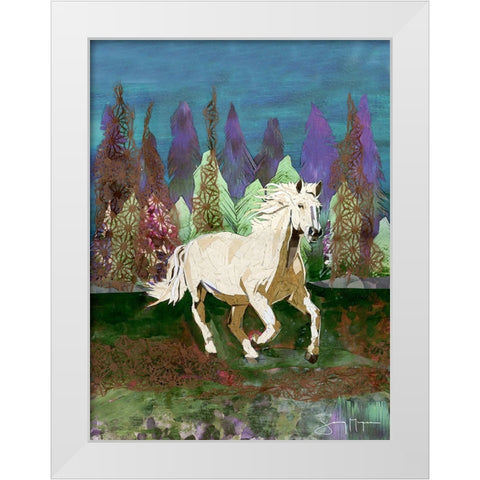 Angel White Modern Wood Framed Art Print by McGee, Jenny