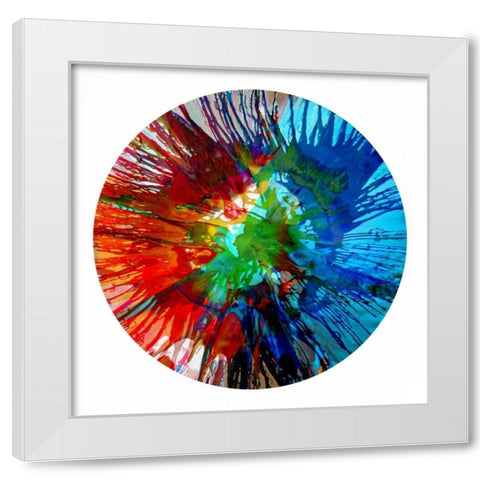 Circular Motion III White Modern Wood Framed Art Print by Evans, Josh