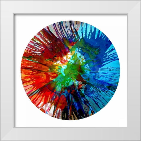 Circular Motion III White Modern Wood Framed Art Print by Evans, Josh