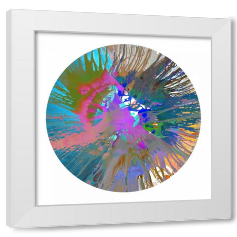 Circular Motion V White Modern Wood Framed Art Print by Evans, Josh