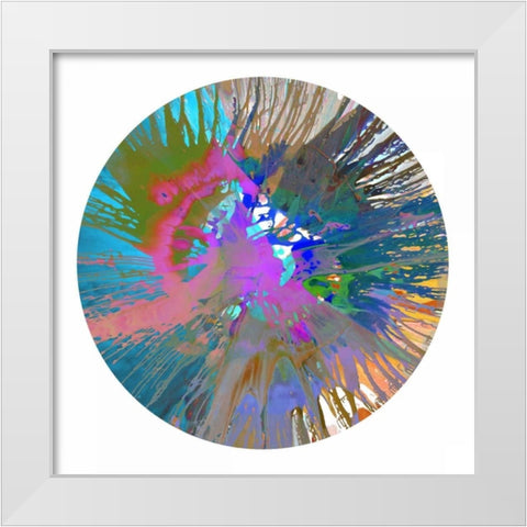 Circular Motion V White Modern Wood Framed Art Print by Evans, Josh