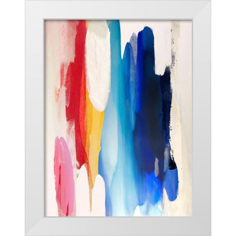 Lively I White Modern Wood Framed Art Print by Hanson, Jackie