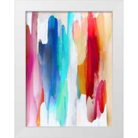 Lively II White Modern Wood Framed Art Print by Hanson, Jackie