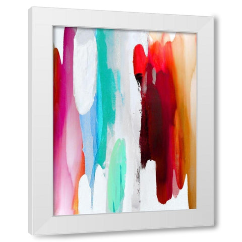 Lively III White Modern Wood Framed Art Print by Hanson, Jackie