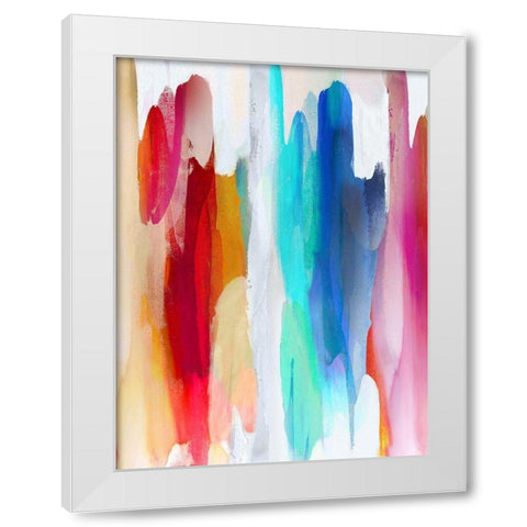 Lively IV White Modern Wood Framed Art Print by Hanson, Jackie