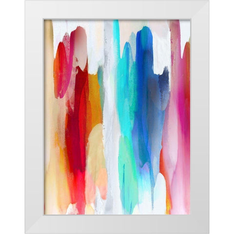 Lively IV White Modern Wood Framed Art Print by Hanson, Jackie