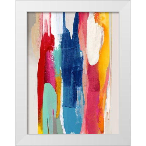 Lively V White Modern Wood Framed Art Print by Hanson, Jackie