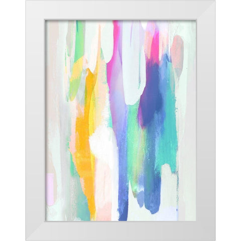 Vivacious II White Modern Wood Framed Art Print by Hanson, Jackie