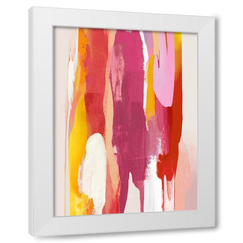 Vivacious III White Modern Wood Framed Art Print by Hanson, Jackie