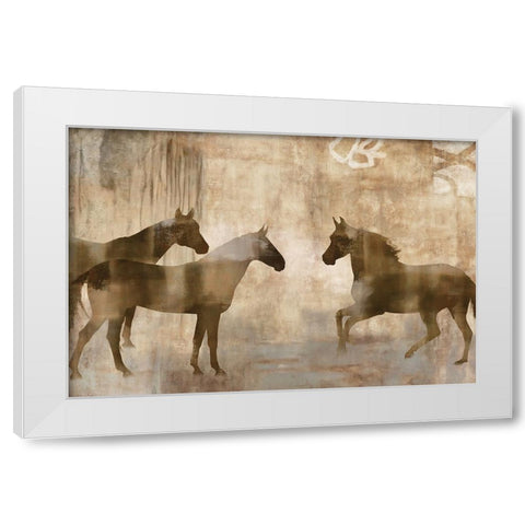 Horse Sense White Modern Wood Framed Art Print by Mann, Jason