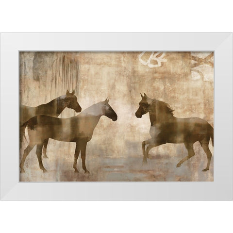 Horse Sense White Modern Wood Framed Art Print by Mann, Jason