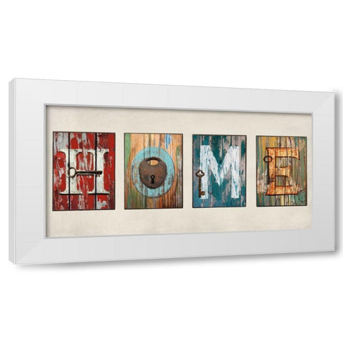 HOME White Modern Wood Framed Art Print by Macdowell, Janie