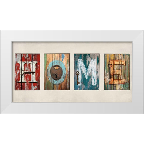 HOME White Modern Wood Framed Art Print by Macdowell, Janie