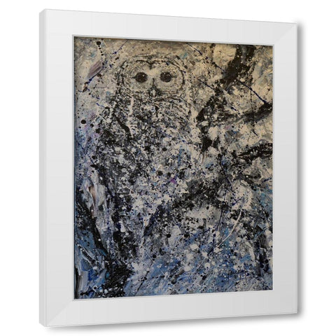 Owl I White Modern Wood Framed Art Print by Foster, Joseph Marshal