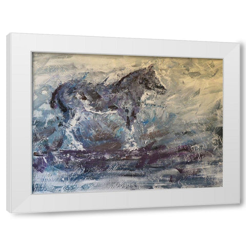 Horse II White Modern Wood Framed Art Print by Foster, Joseph Marshal