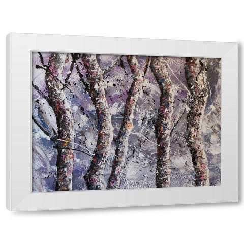 Cool Trees White Modern Wood Framed Art Print by Foster, Joseph Marshal