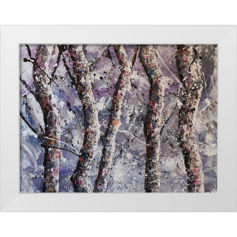 Cool Trees White Modern Wood Framed Art Print by Foster, Joseph Marshal