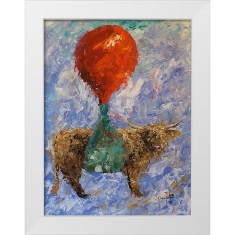 Steer White Modern Wood Framed Art Print by Foster, Joseph Marshal