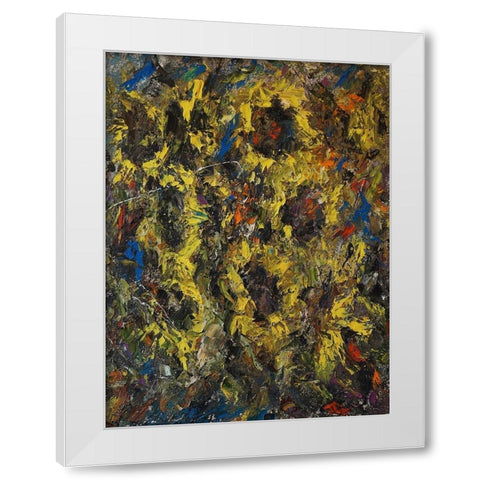 Sunflowers White Modern Wood Framed Art Print by Foster, Joseph Marshal