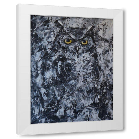 Owl II White Modern Wood Framed Art Print by Foster, Joseph Marshal