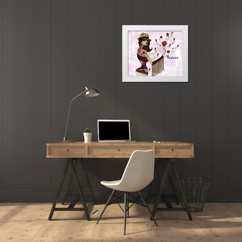 Diablo White Modern Wood Framed Art Print by Goddess, Jami