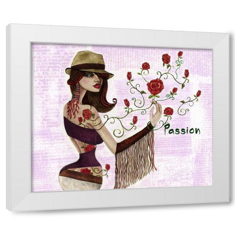 Diablo White Modern Wood Framed Art Print by Goddess, Jami