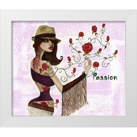 Diablo White Modern Wood Framed Art Print by Goddess, Jami