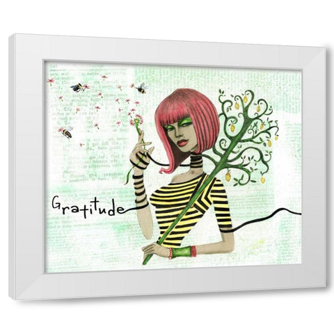 Lemon White Modern Wood Framed Art Print by Goddess, Jami