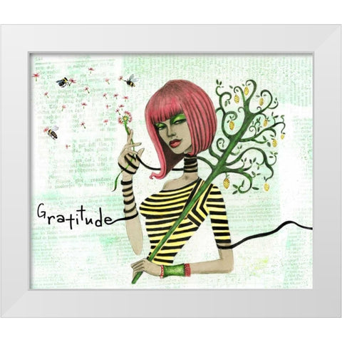 Lemon White Modern Wood Framed Art Print by Goddess, Jami