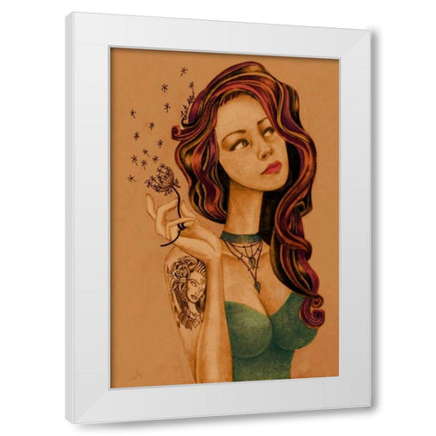 Let It Go White Modern Wood Framed Art Print by Goddess, Jami