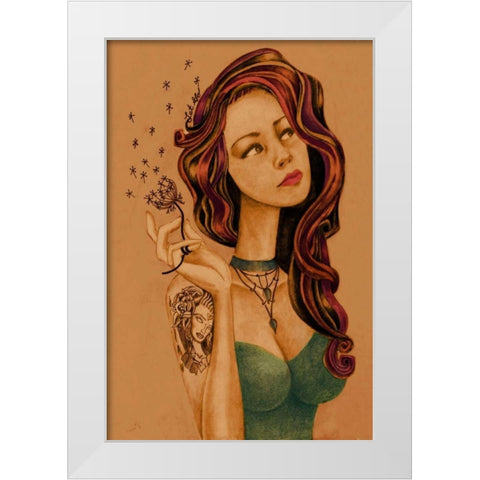 Let It Go White Modern Wood Framed Art Print by Goddess, Jami