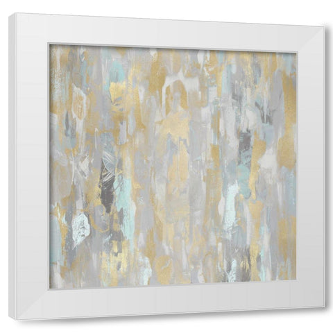Reveal Aqua I White Modern Wood Framed Art Print by Martin, Jennifer