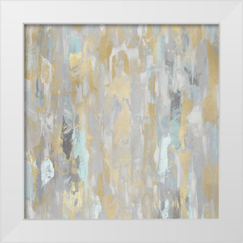 Reveal Aqua I White Modern Wood Framed Art Print by Martin, Jennifer