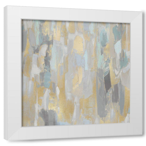 Reveal Aqua II White Modern Wood Framed Art Print by Martin, Jennifer