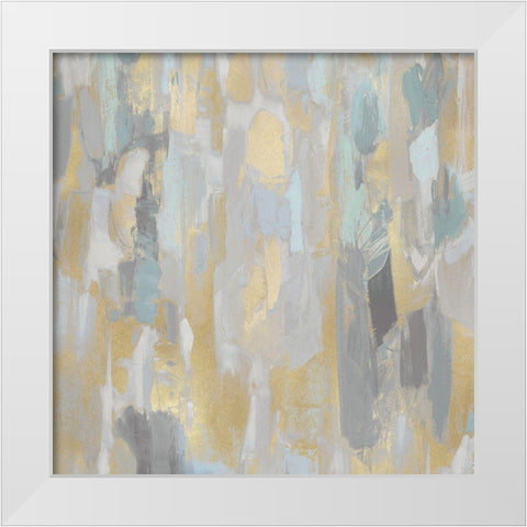 Reveal Aqua II White Modern Wood Framed Art Print by Martin, Jennifer