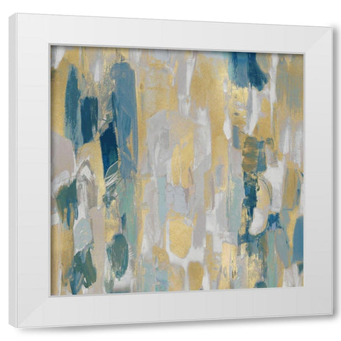 Reveal Teal II White Modern Wood Framed Art Print by Martin, Jennifer