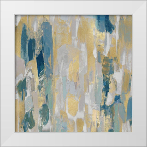 Reveal Teal II White Modern Wood Framed Art Print by Martin, Jennifer