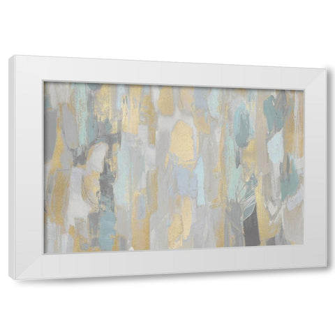 Revelation Aqua White Modern Wood Framed Art Print by Martin, Jennifer
